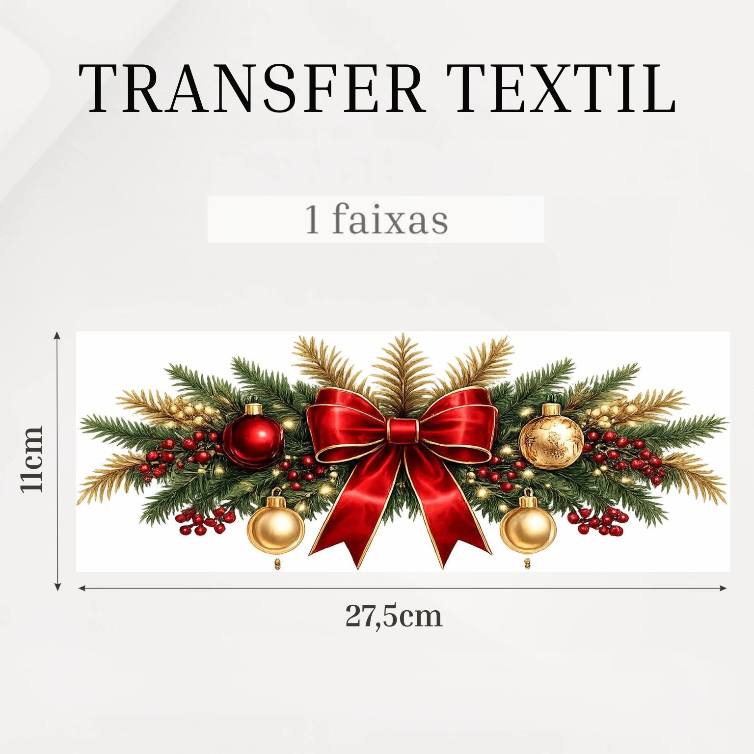 Transfer têxtil DTF Laço Vermelho
