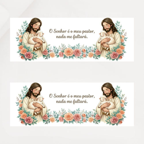 Jesus Bom Pastor & Rosas - Transfer Têxtil DTF - img 1