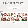 Transfer têxtil DTF Bichinhos de Natal