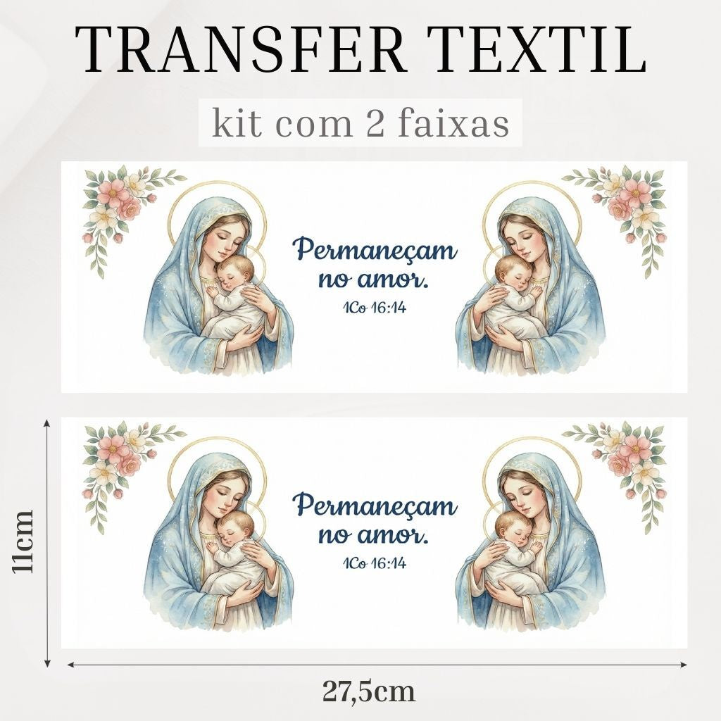 Nossa Senhora & Menino Jesus - Transfer Têxtil DTF - img 1