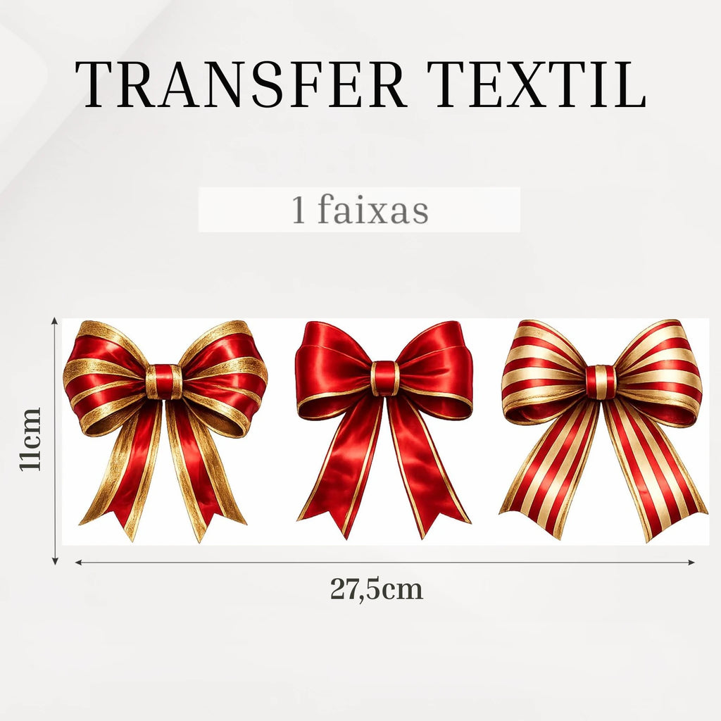 Transfer têxtil DTF Laços de Presente