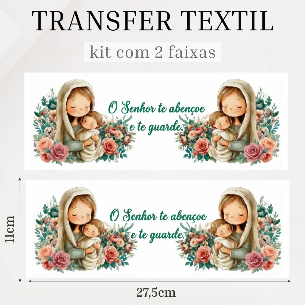 Nossa Senhora Abençoe e Guarde - Transfer Têxtil DTF - img 1