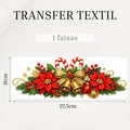 Transfer têxtil DTF Flores de Natal com Sino