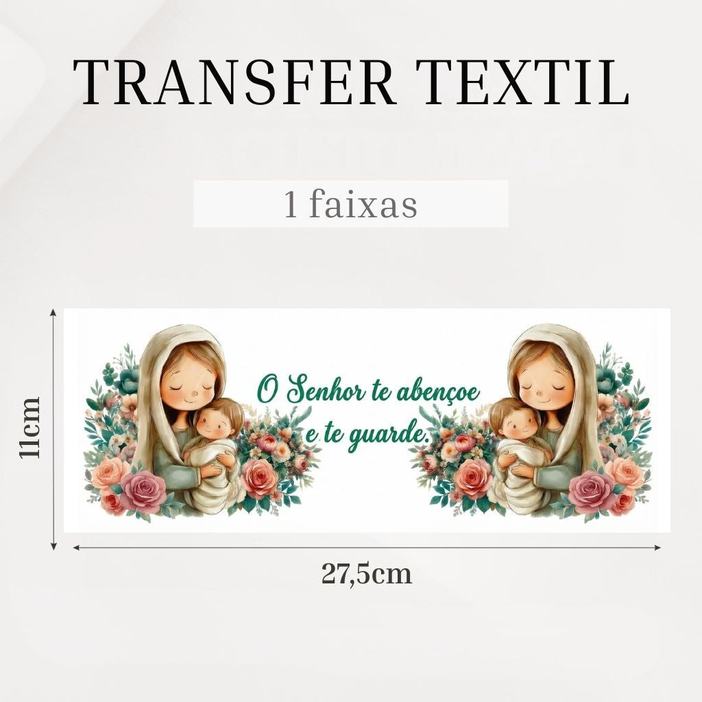 Nossa Senhora Abençoe e Guarde - Transfer Têxtil DTF - img 3
