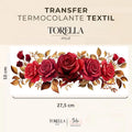 Transfer DTF têxtil Rosa Vermelha - Arranjo Floral