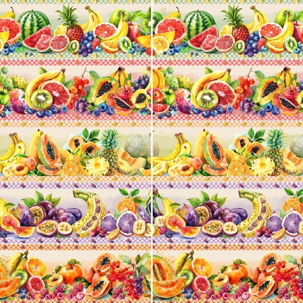 Tricoline estampa Frutas Tropicais 100% algodão — imagem 2
