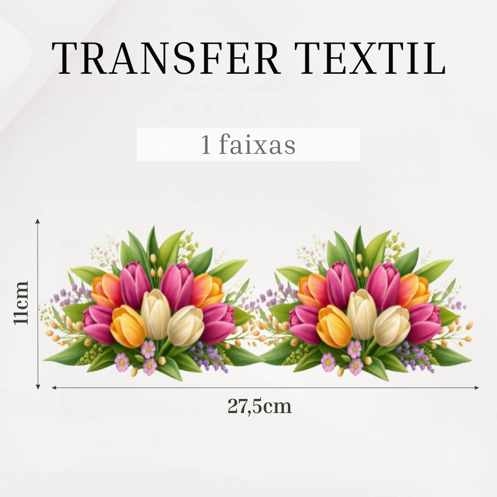 Transfer DTF têxtil Transfer Têxtil DTF - Tulipas — imagem 3