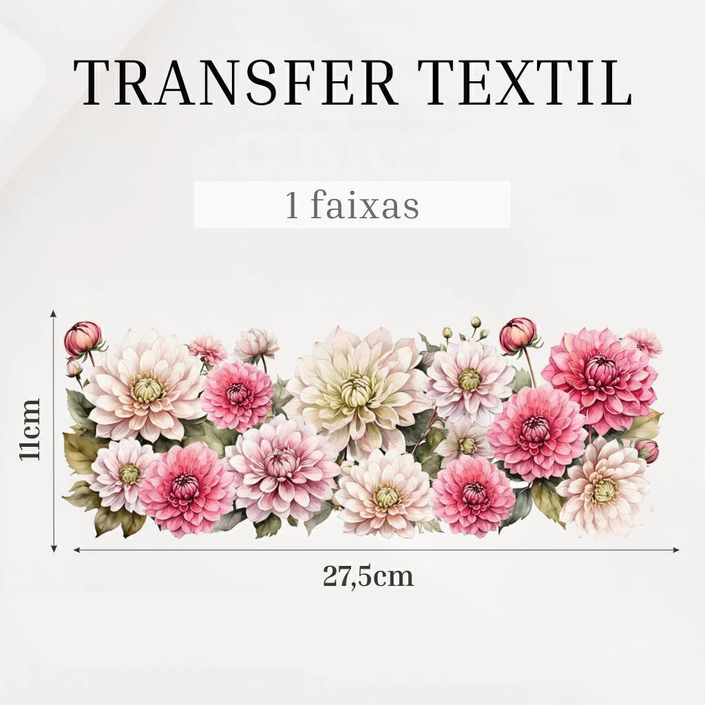 Transfer DTF têxtil Transfer Têxtil DTF - Dália — imagem 3