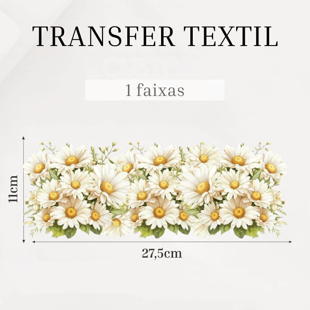 Transfer DTF têxtil Transfer Têxtil DTF - Margaridas — imagem 3