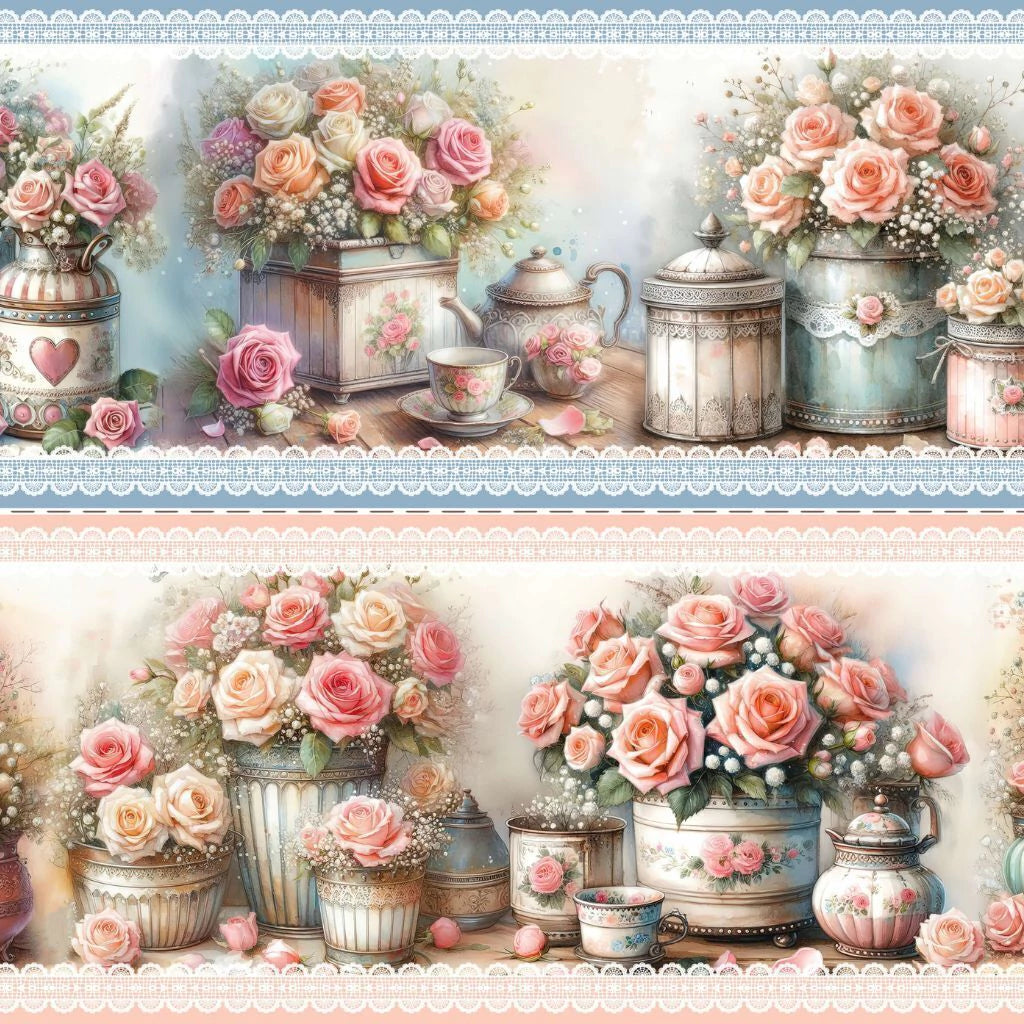 Tricoline estampa Rosas Encantadas 100% algodão — imagem 5