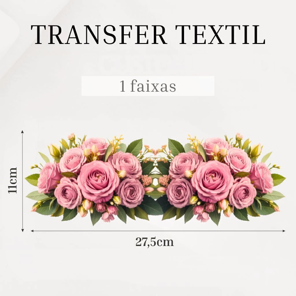 Transfer DTF têxtil Transfer Têxtil DTF - Rosas — imagem 3