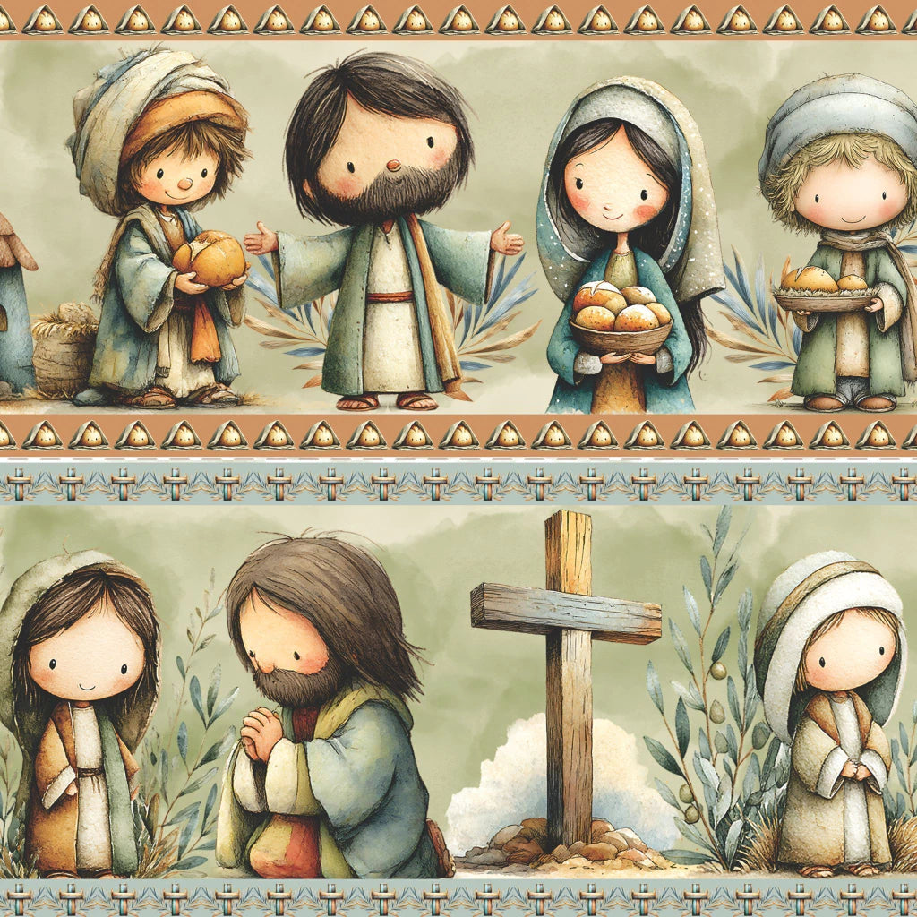 Tricoline estampa Doce Caminho com Jesus 100% algodão — imagem 4