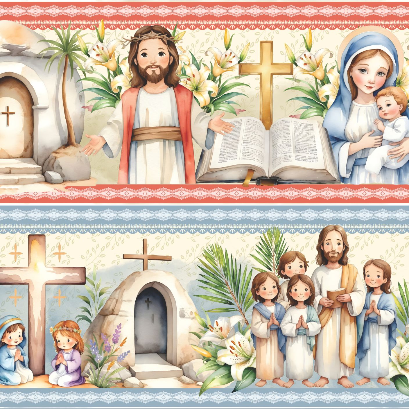 Tricoline Sagrada Família 100% Algodão 55x150cm