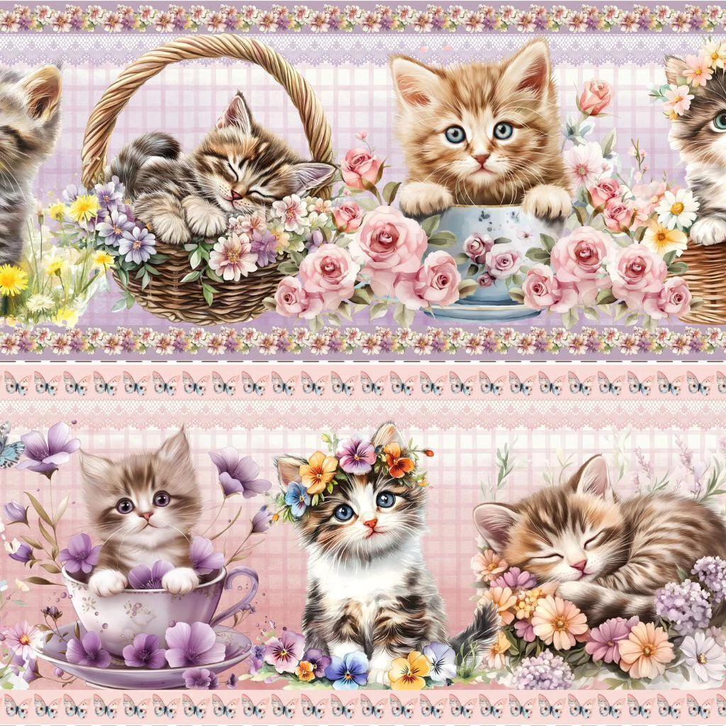 Tricoline estampa Gatinhos 100% algodão — imagem 4