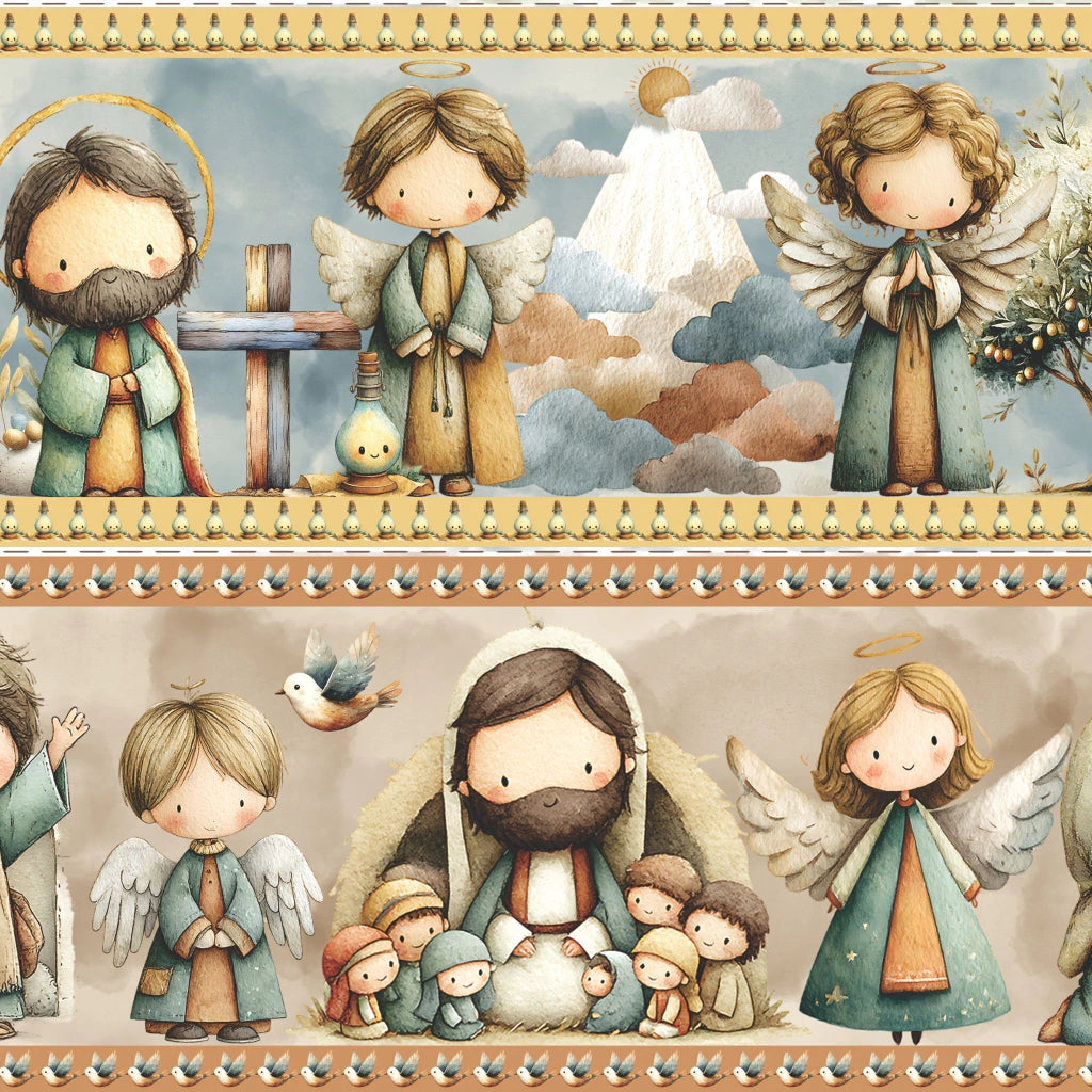 Tricoline estampa Doce Caminho com Jesus 100% algodão — imagem 3