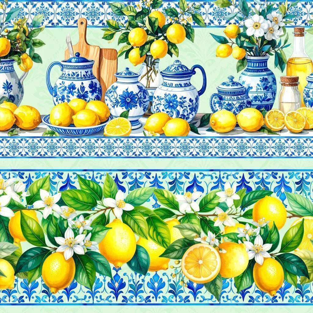 Tricoline estampa Limão Siciliano 100% algodão — imagem 3