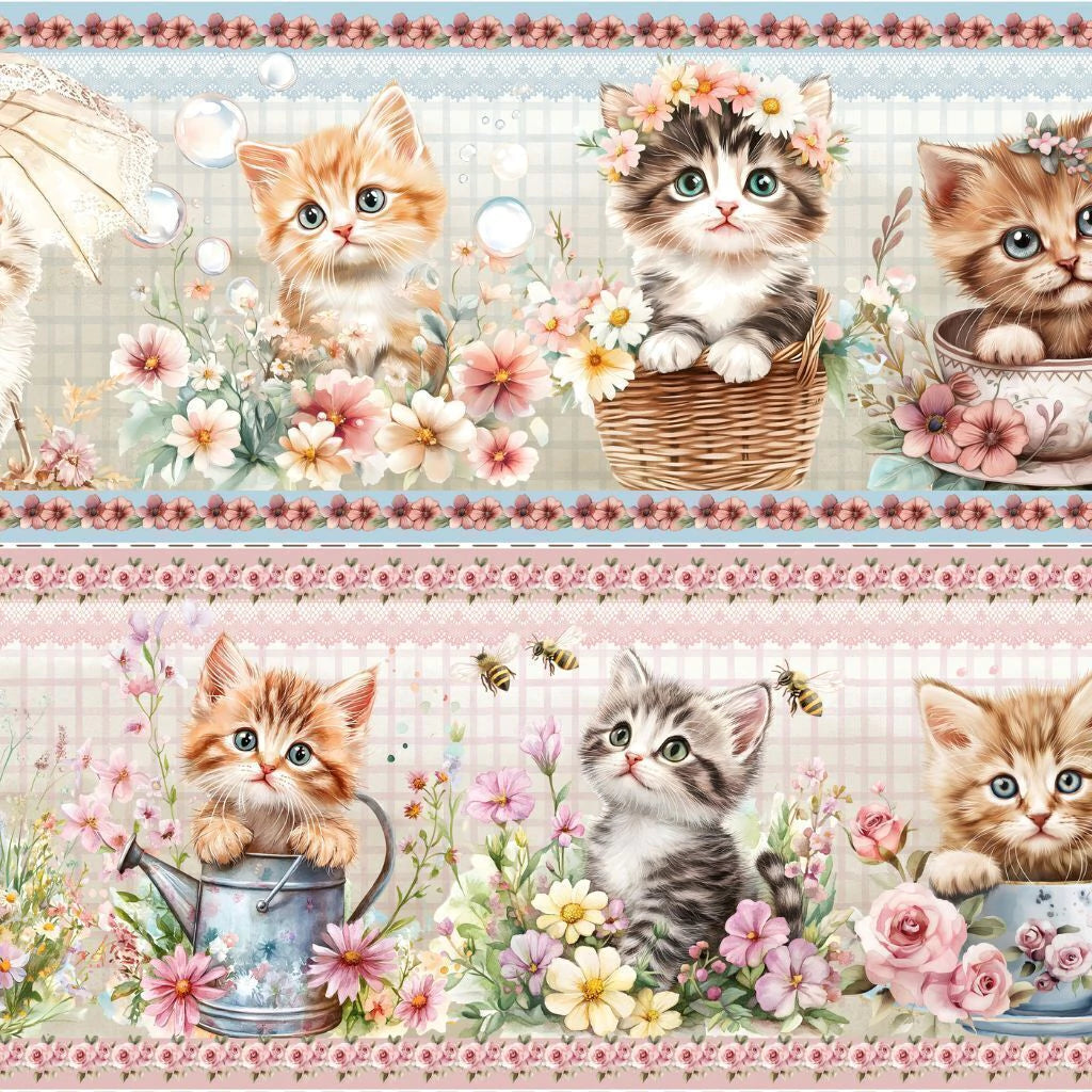 Tricoline estampa Gatinhos 100% algodão — imagem 3