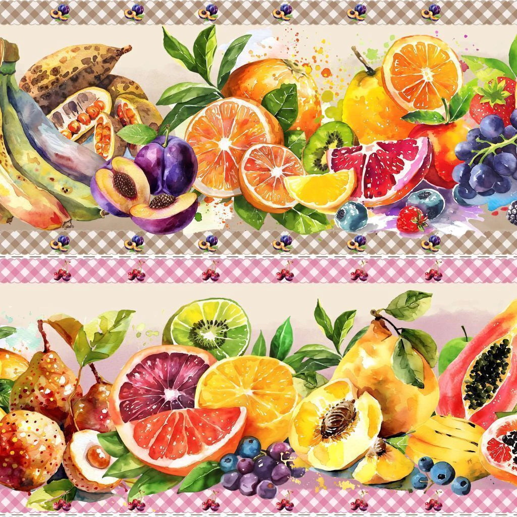 Tricoline estampa Frutas Tropicais 100% algodão — imagem 3