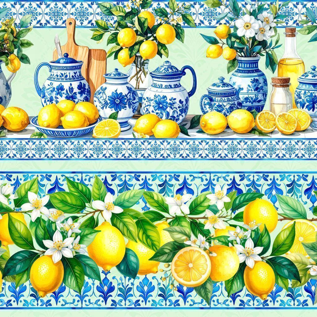 Tricoline estampa Limão Siciliano 100% algodão — imagem 2