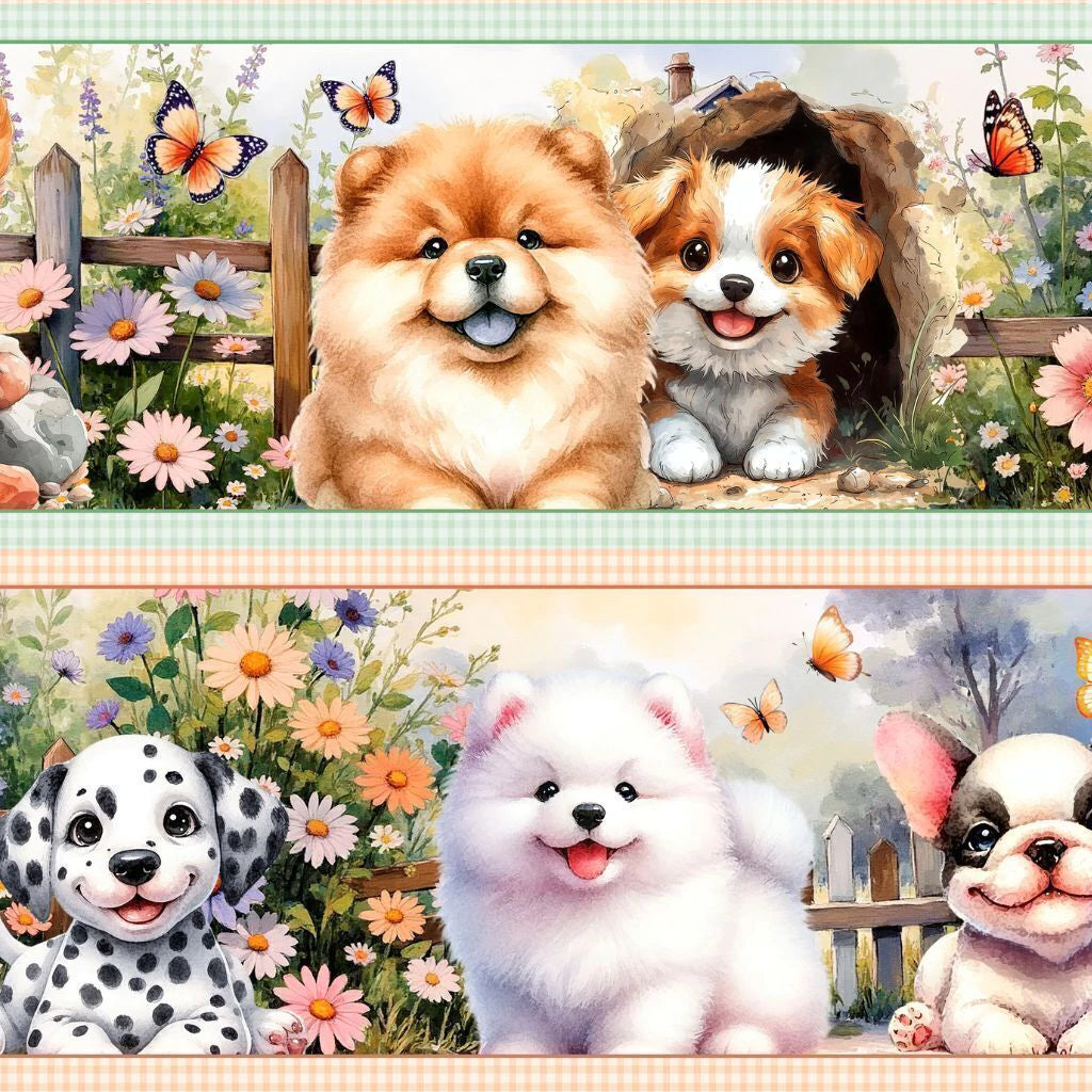 Tricoline estampa Cachorrinhos 100% algodão