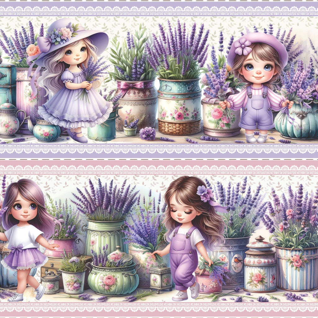 Tricoline estampa Encanto de Lavanda 100% algodão