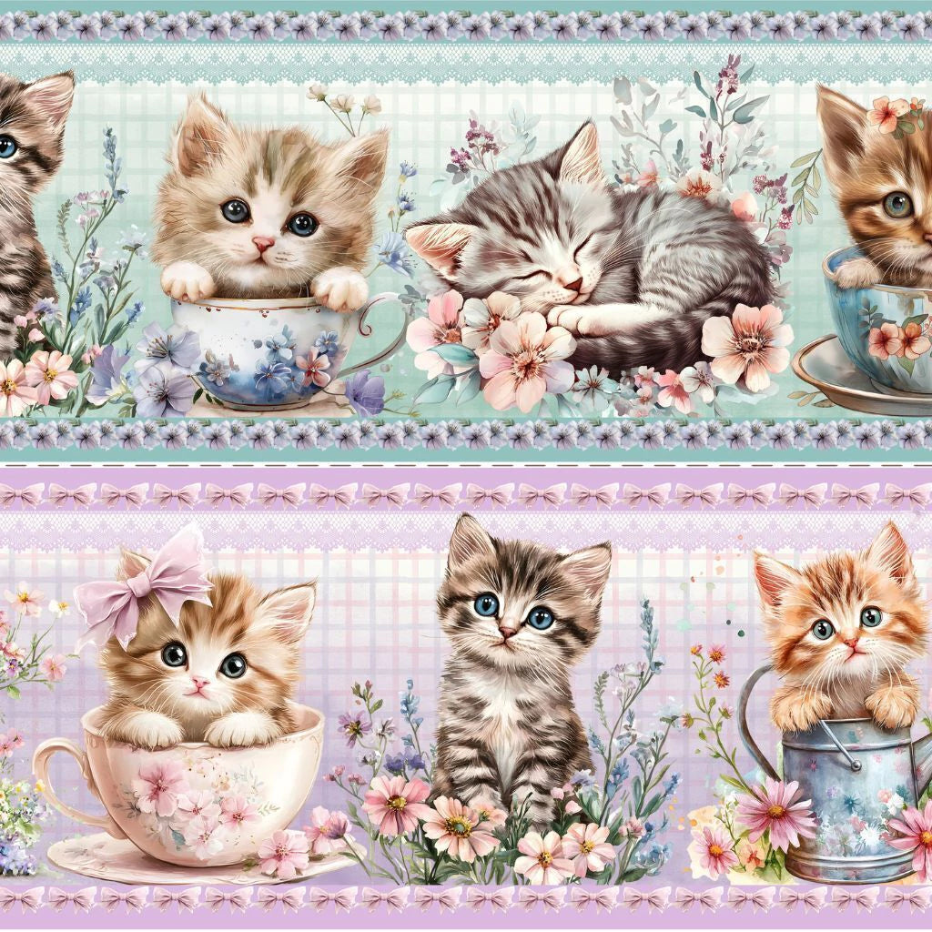 Tricoline estampa Gatinhos 100% algodão — imagem 2