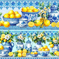 Tricoline estampa Limão Siciliano 100% algodão