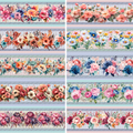 Tricoline estampa Flores em Aquarela 100% algodão