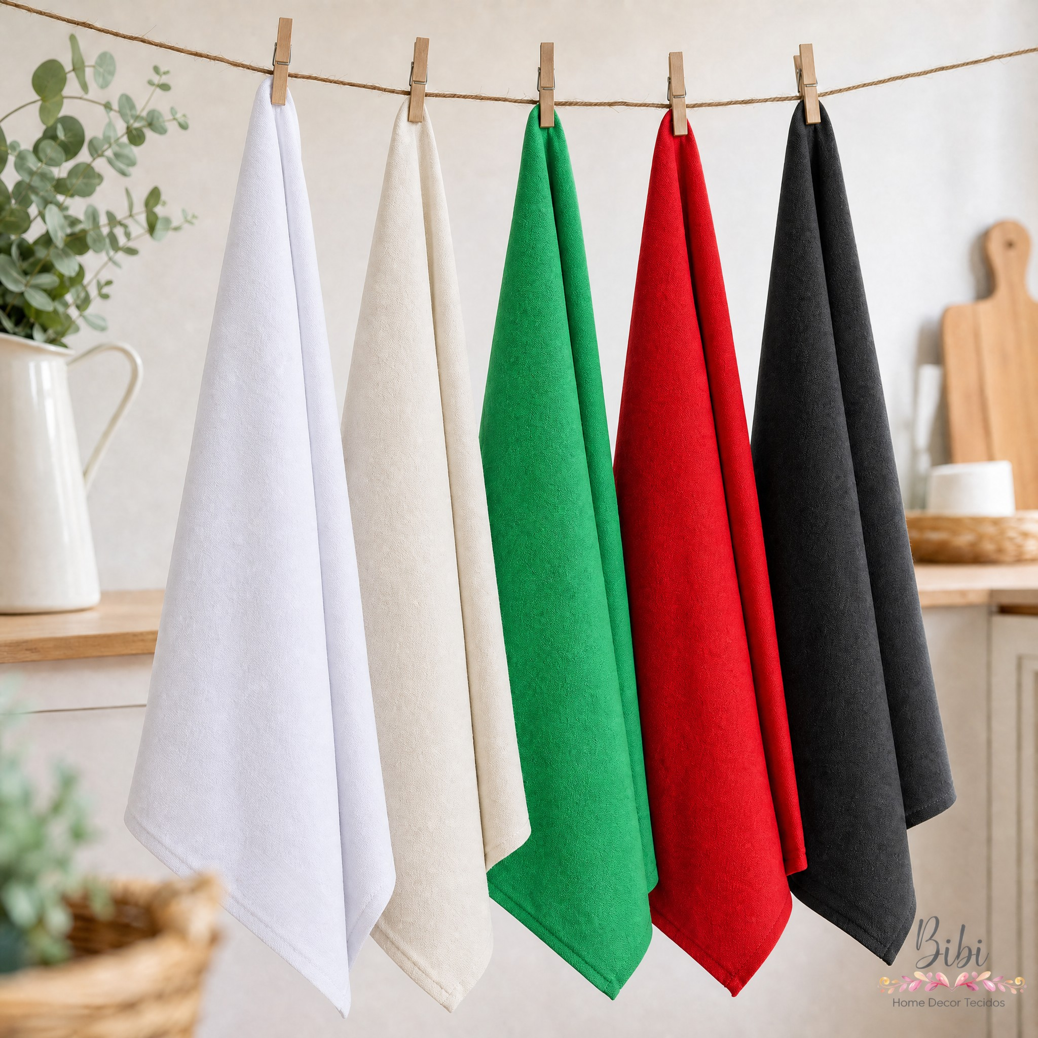 Kit 6 Panos de Prato Lomaer Linha Cores
