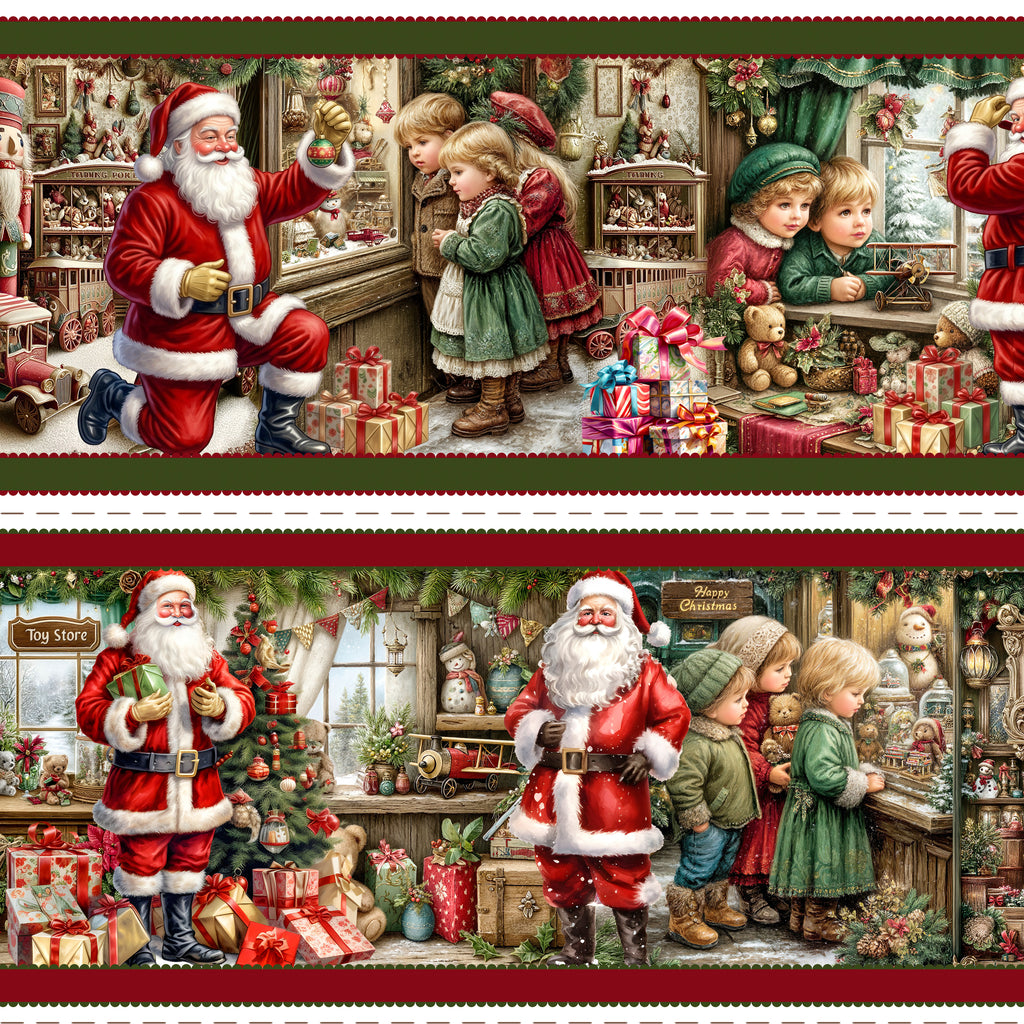 Tricoline estampa Natal Classico Noel 100% algodao — imagem 2