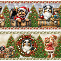 Tricoline estampa Natal Patinhas na Neve 100% algodao — imagem 2