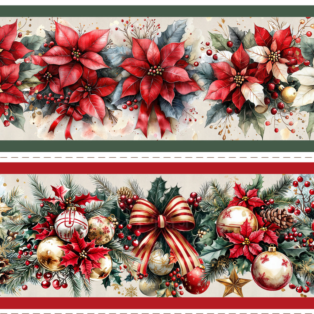 Tricoline estampa Flores de Natal 100% algodao — imagem 2