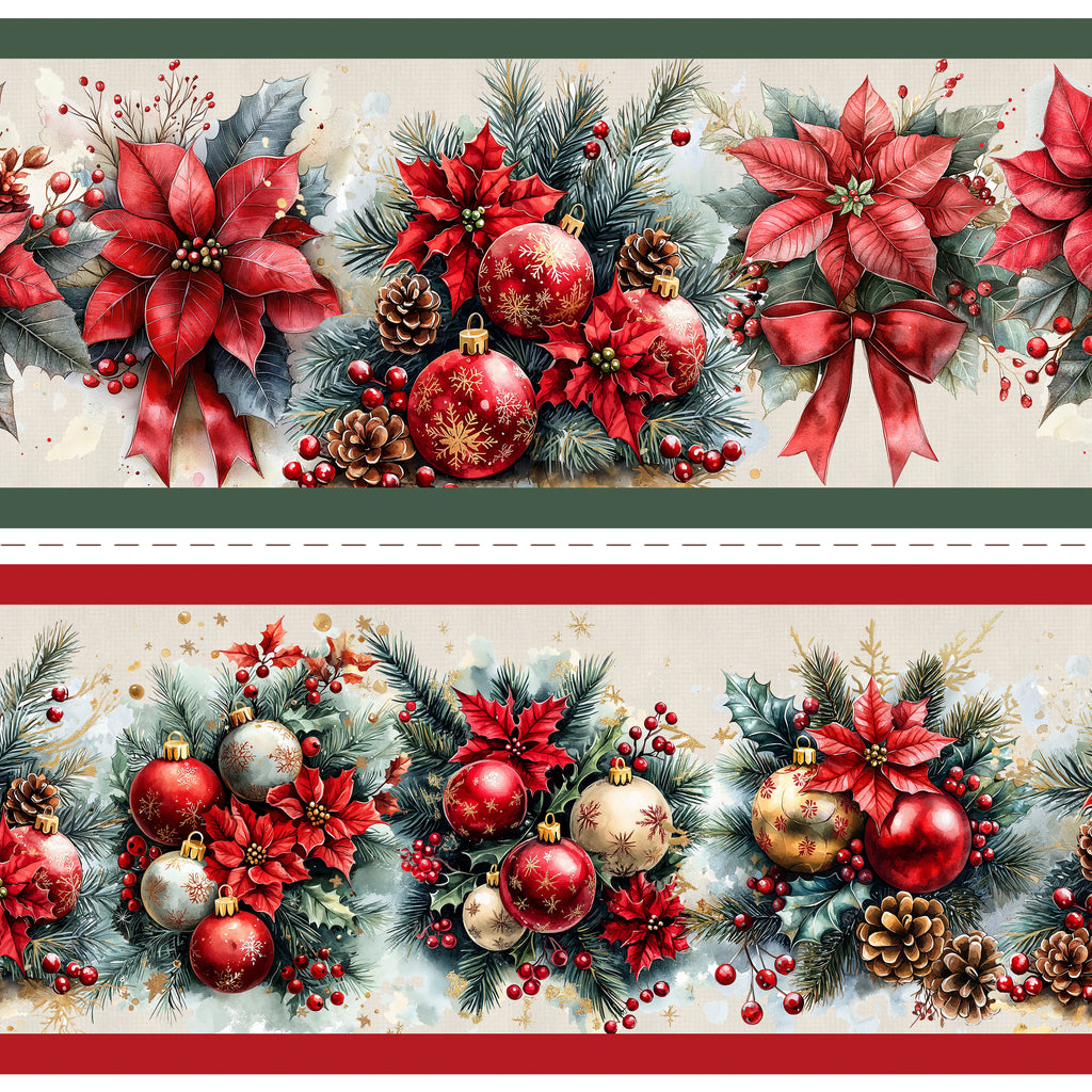 Tricoline estampa Flores de Natal 100% algodao — imagem 3