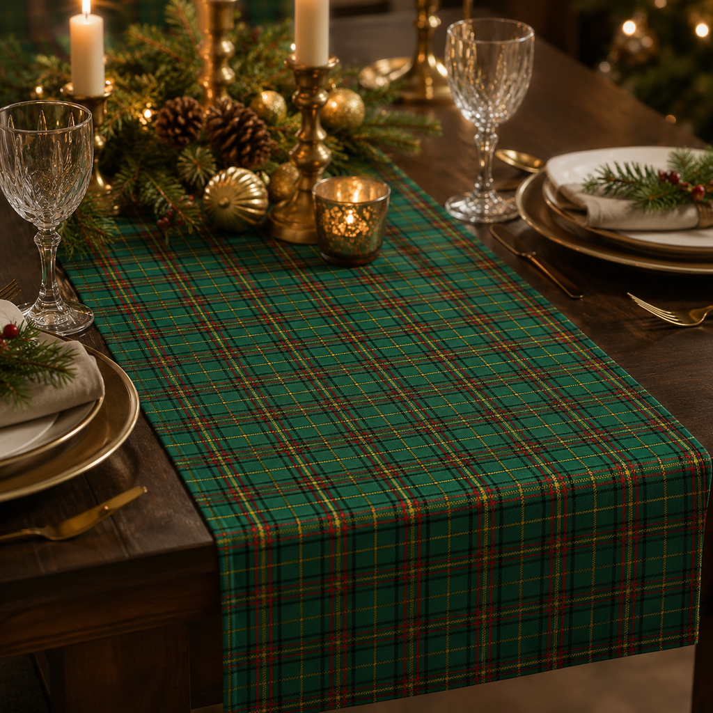 Tecido xadrez Natal Pinheirinho fio tinto verde pinheiro — imagem 3