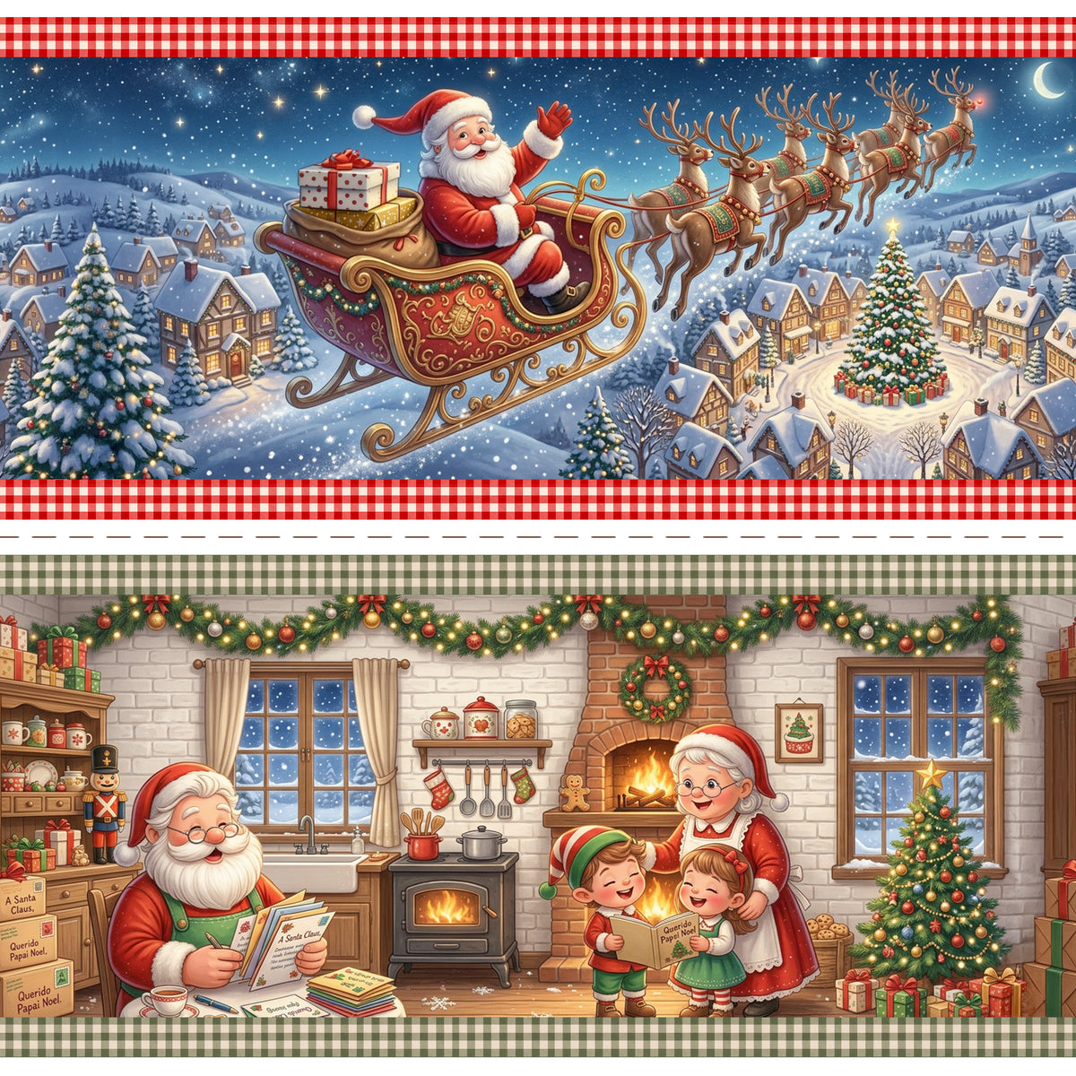Tricoline estampa Natal dos Sonhos 100% algodao — imagem 3