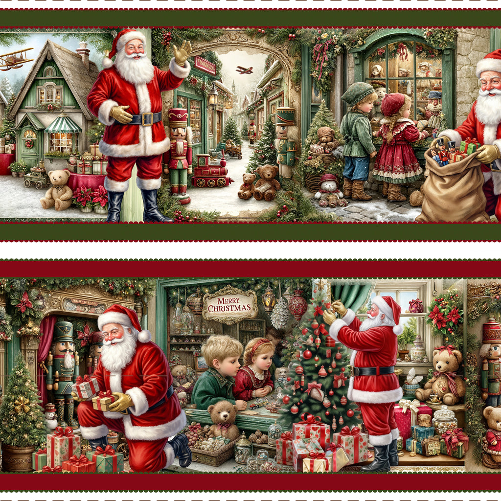 Tricoline estampa Natal Classico Noel 100% algodao — imagem 4