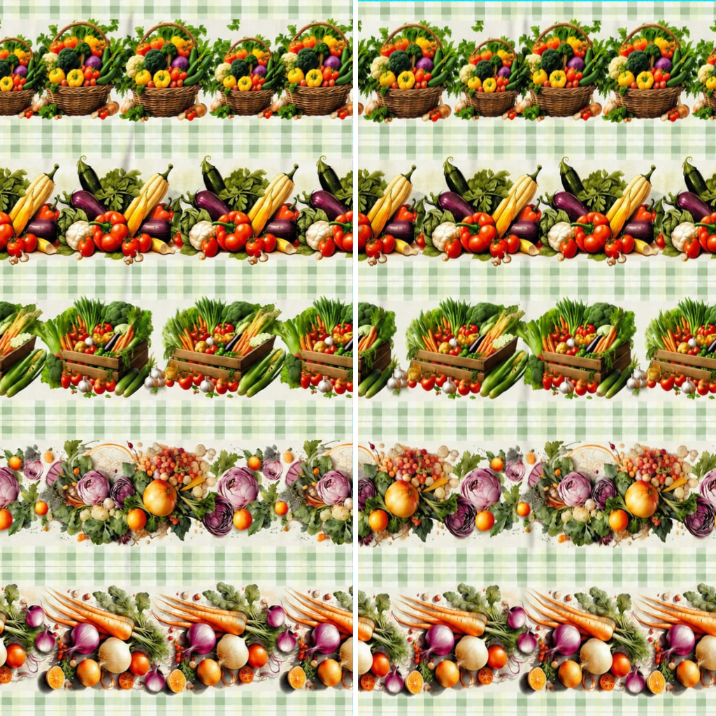 Tricoline barrado colheita de legumes 100% algodão — imagem 4