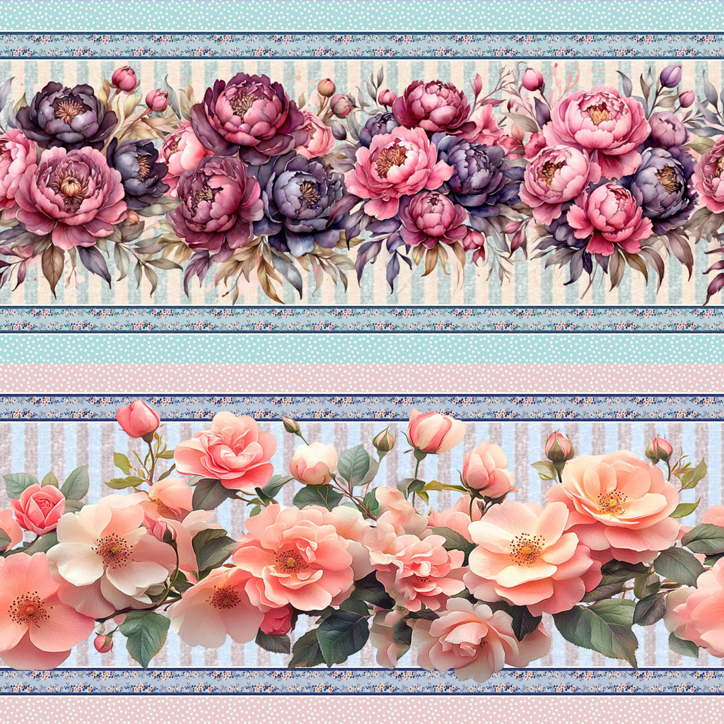 Tricoline estampa Flores em Aquarela 100% algodão — imagem 4