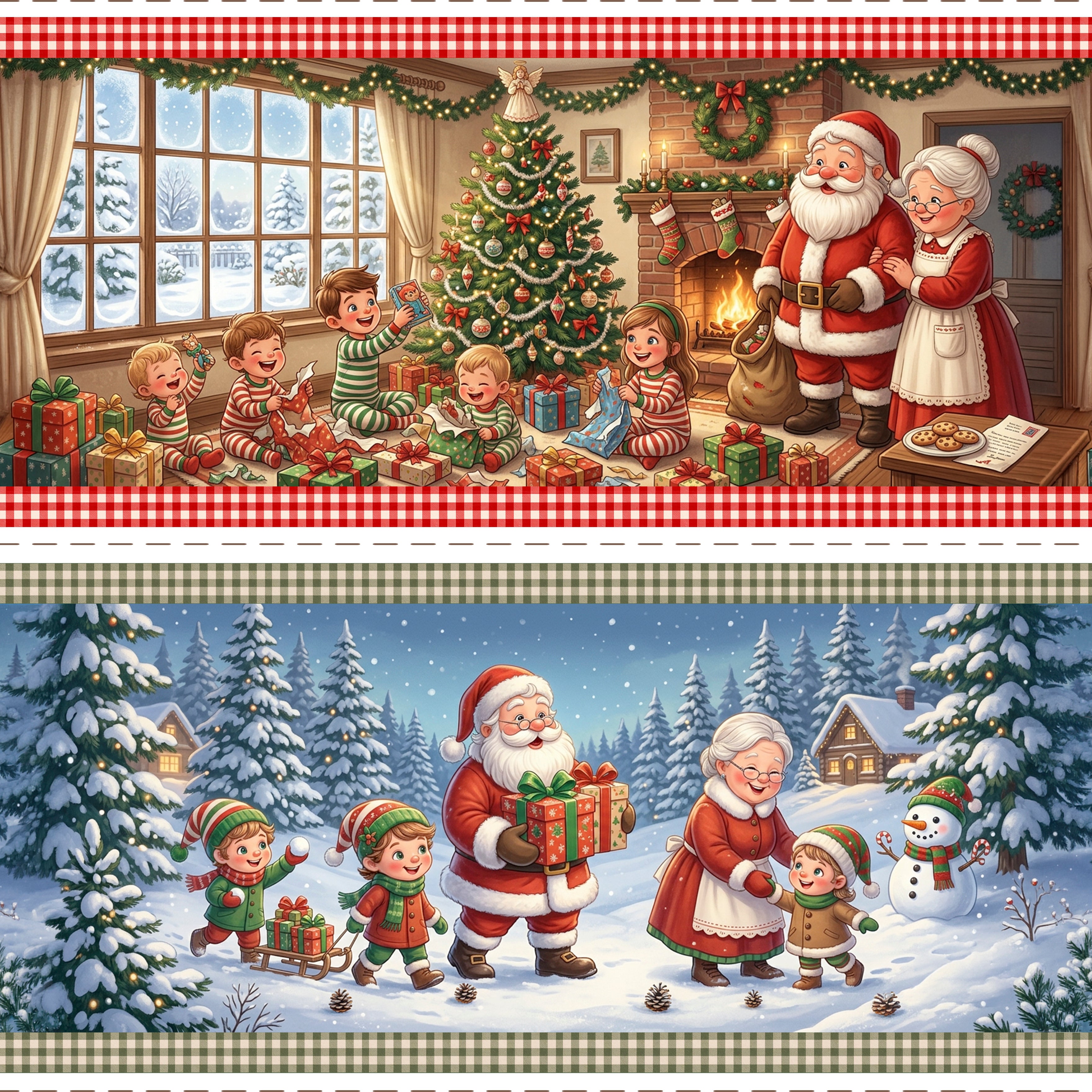 Tricoline estampa Natal dos Sonhos 100% algodao — imagem 4