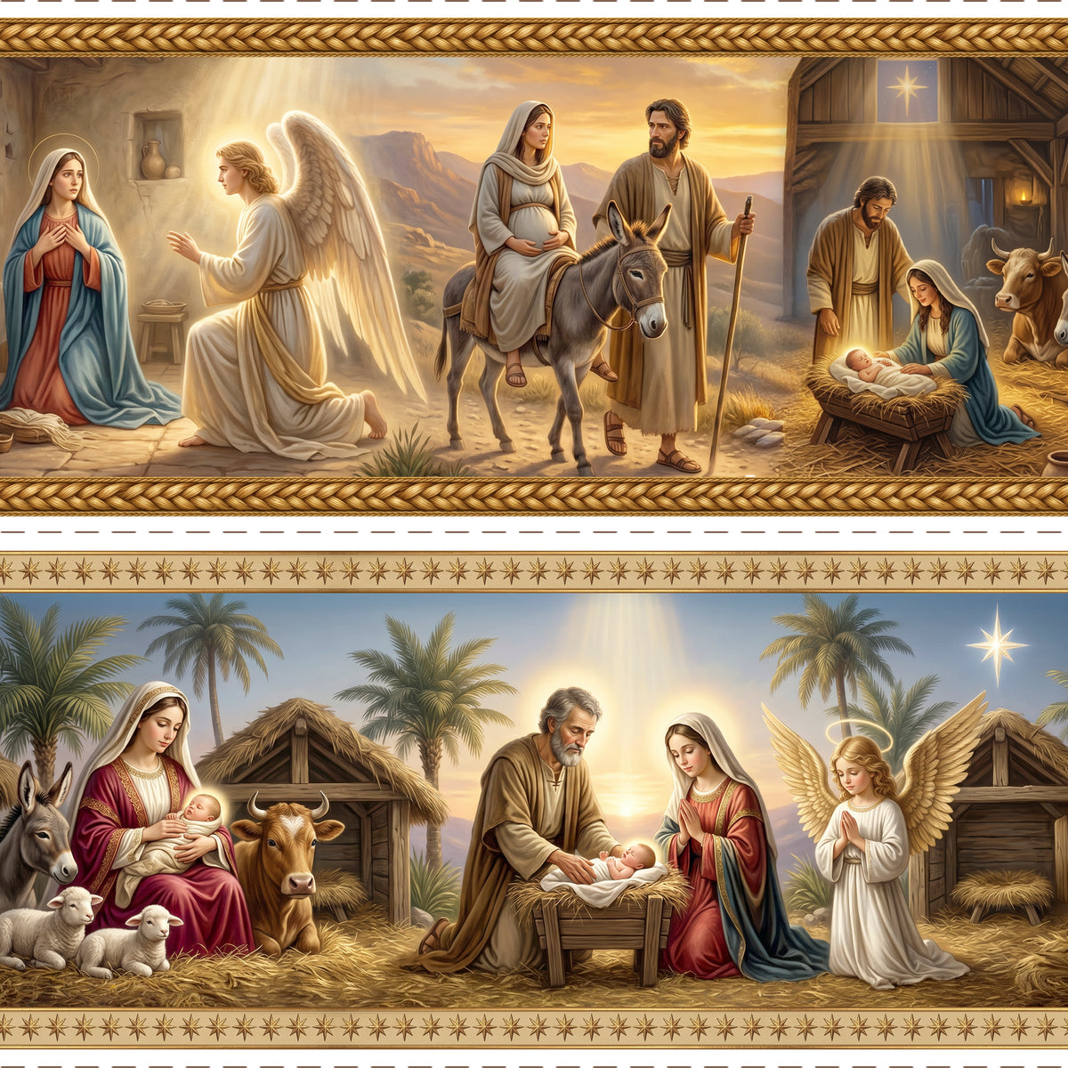 Tricoline estampa Natal Celestial 100% algodao — imagem 4
