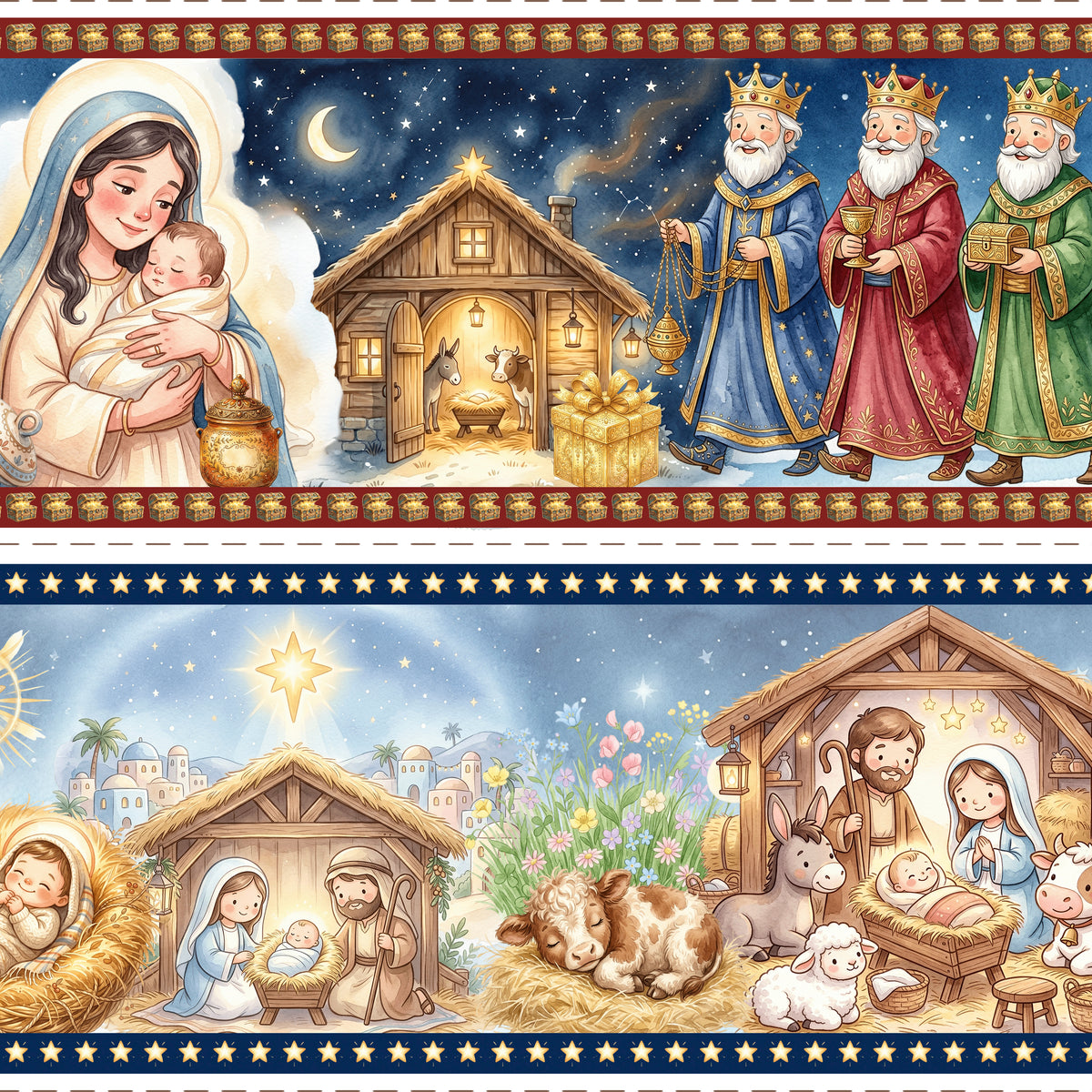 Tricoline estampa Natal de Luz 100% algodao — imagem 4
