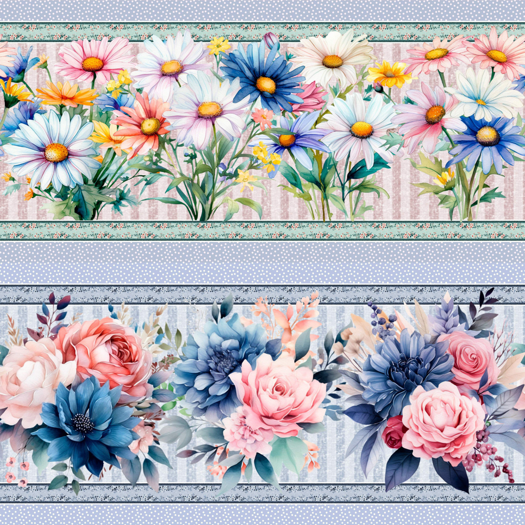 Tricoline estampa Flores em Aquarela 100% algodão — imagem 5