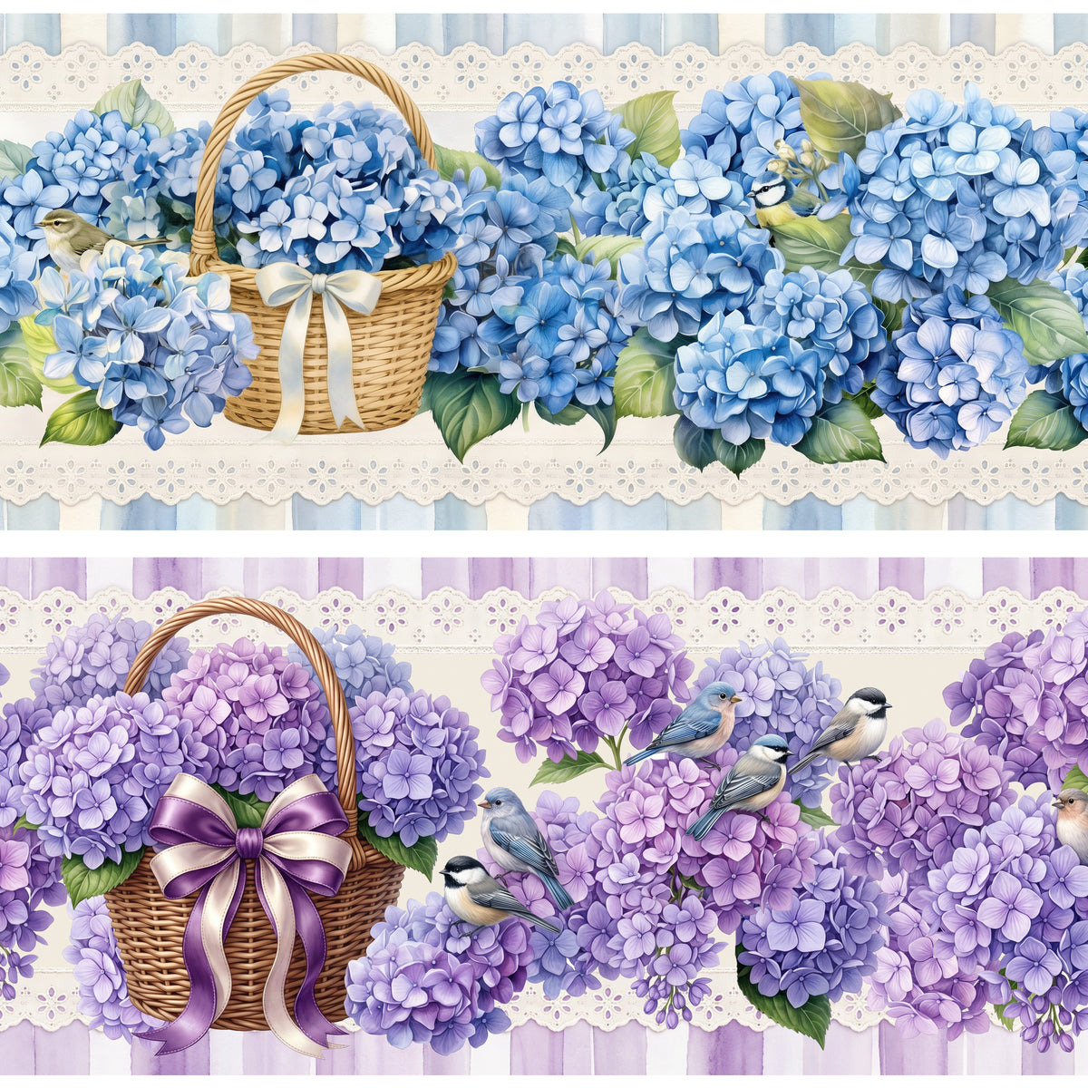 Tricoline barrado hortênsia romântica 100% algodão — imagem 5
