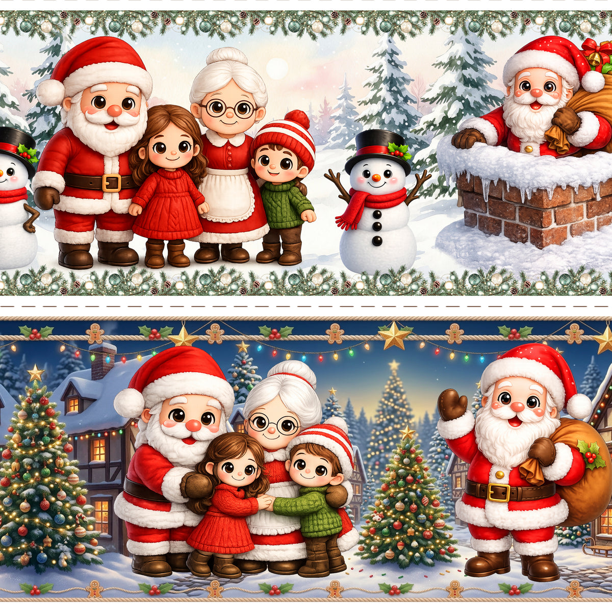 Tricoline estampa Natal Noite Feliz 100% algodão — imagem 6