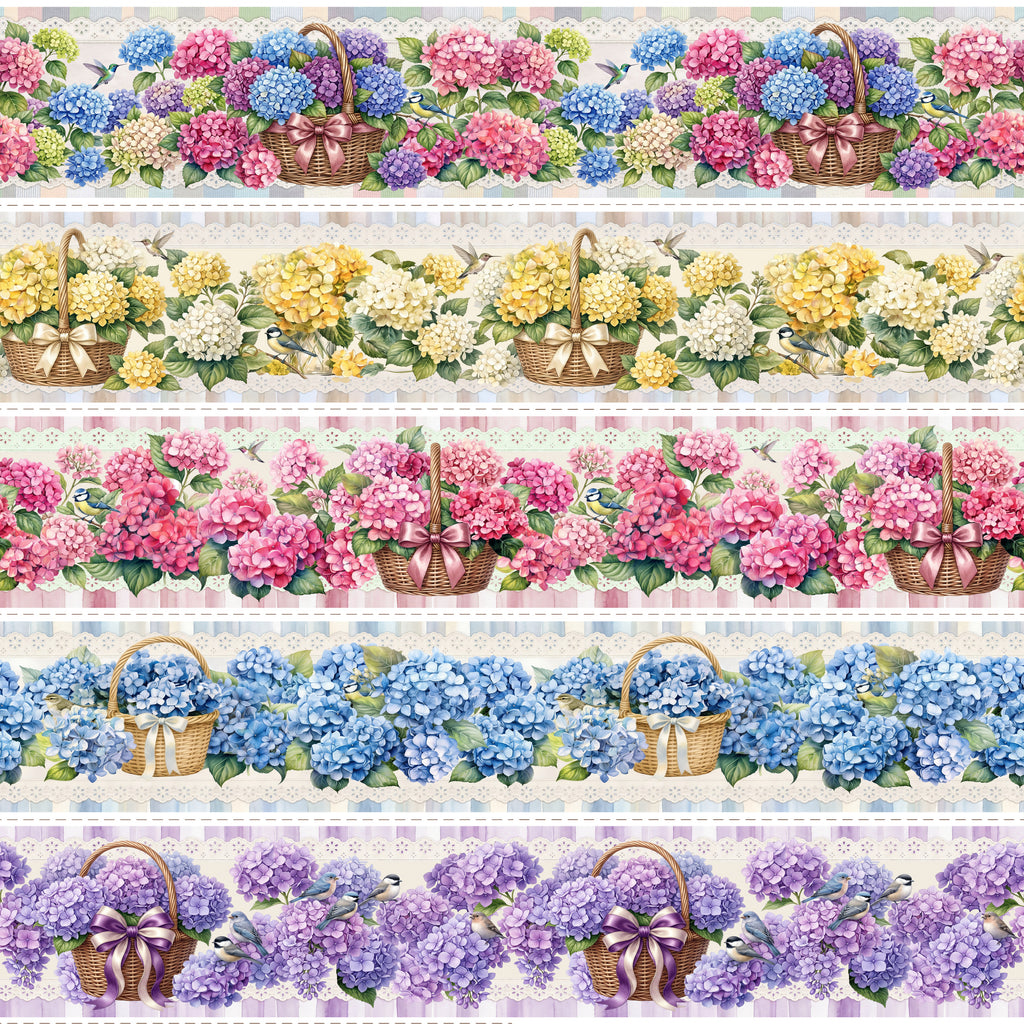 Tricoline barrado hortênsia romântica 100% algodão — imagem 6