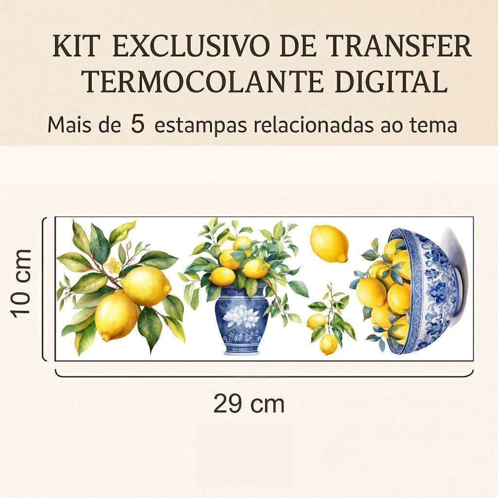 Transfer DTF têxtil Transfer Termocolante Digital - Limão Siciliano — imagem 2