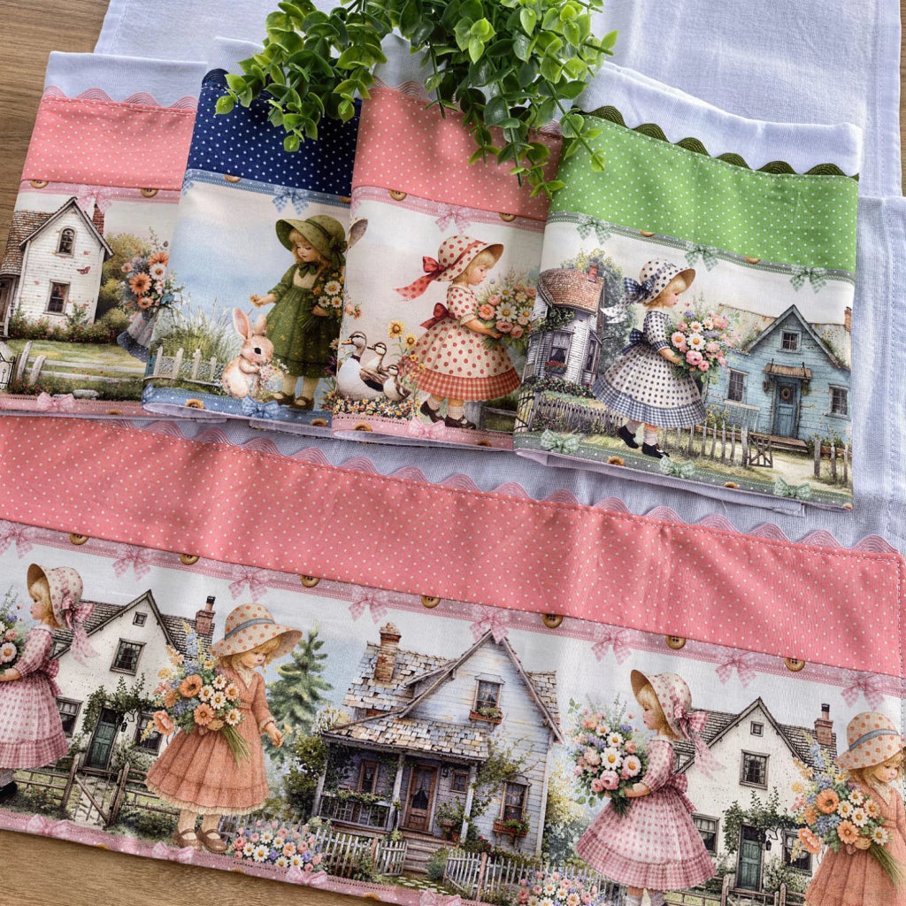 Kit Pano de Prato Meninas do Campo – 5 Panos