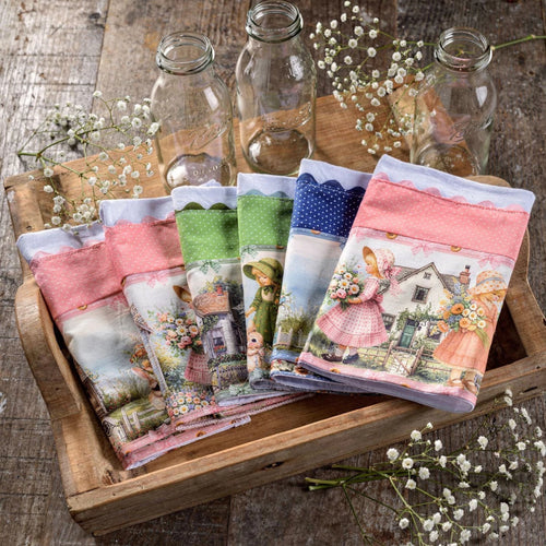 Kit Pano de Prato Meninas do Campo – 5 Panos