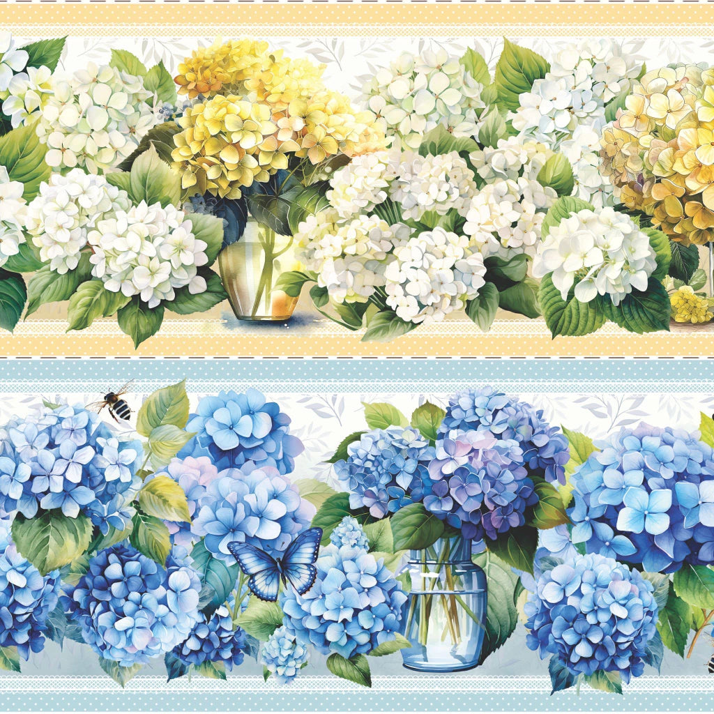 Tricoline Hortênsia 100% Algodão 55x150cm